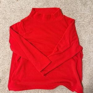 red mock neck